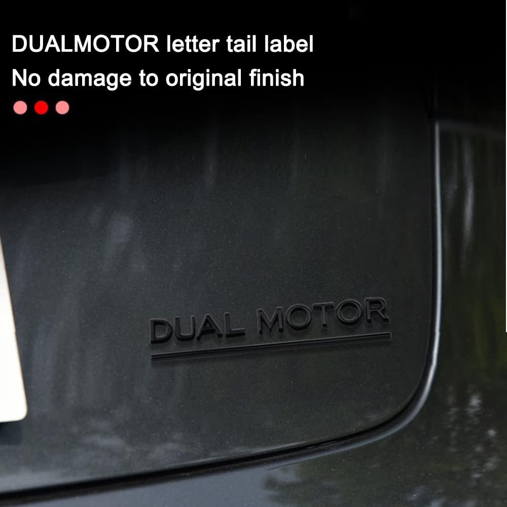 3D Car Rear Trunk Emblem Sticker (Dual Motor) L610