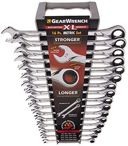 16 Piece Metric Ratcheting Combination Wrench Set E209198