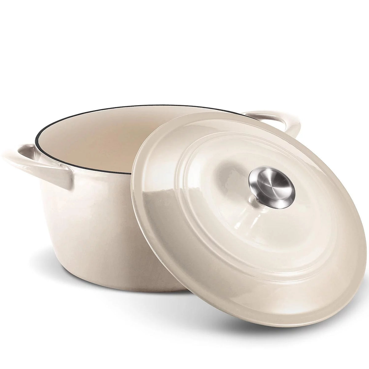 Enameled Cast Iron 7-Qt Covered Round Dutch Oven G241759