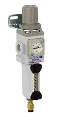 Miniature Compressed Air Particulate Filter Regulator Piggyback Combo 1/4 NPT Metal Bowl N777736