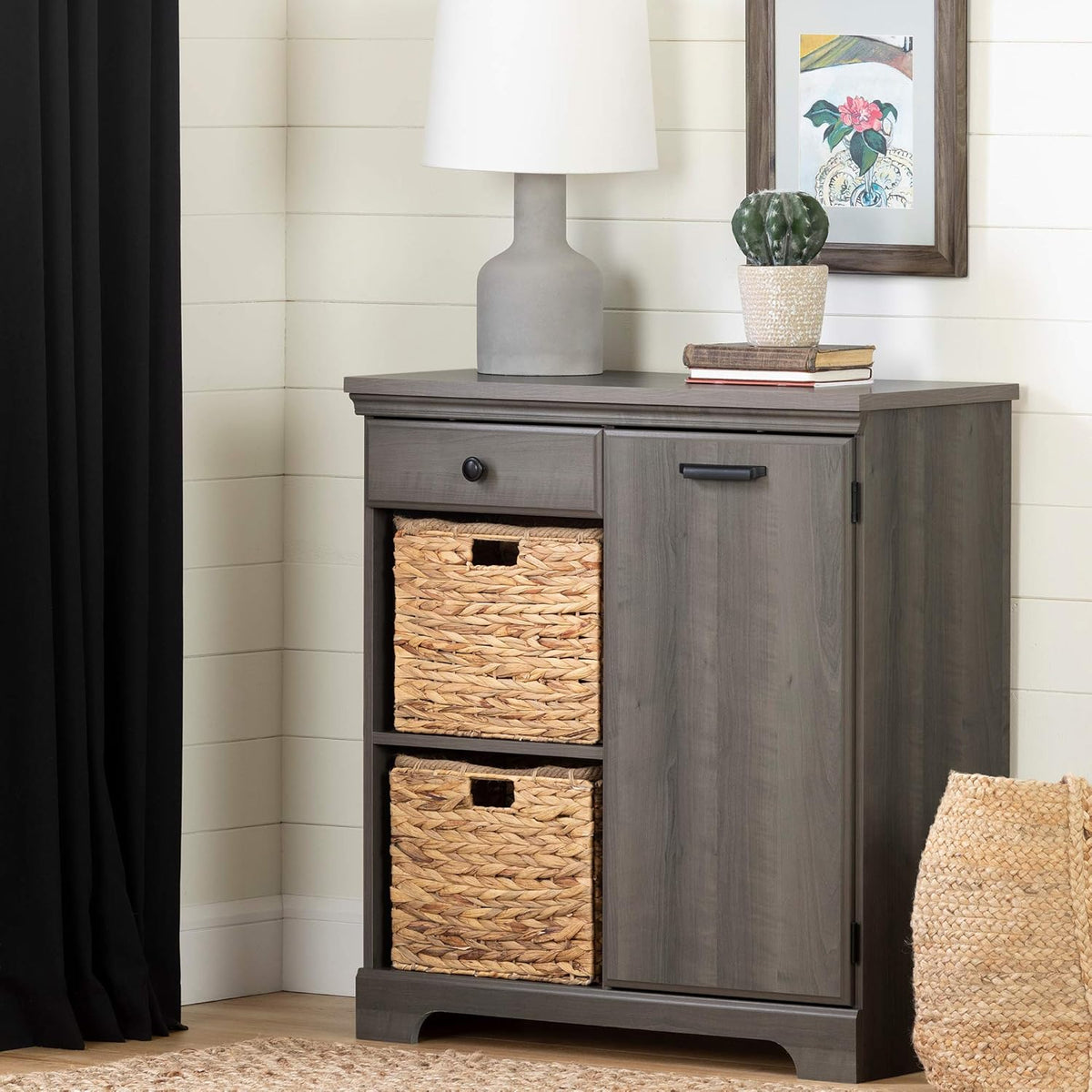 1-Door Storage Cabinet Winter Oak U8160