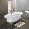 Acrylic Double Ended Clawfoot Bathtub with Polished Chrome Feet W5489