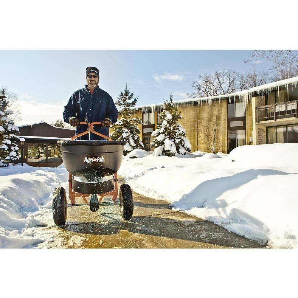 130 lb Push Broadcast Salt Spreader Q89828