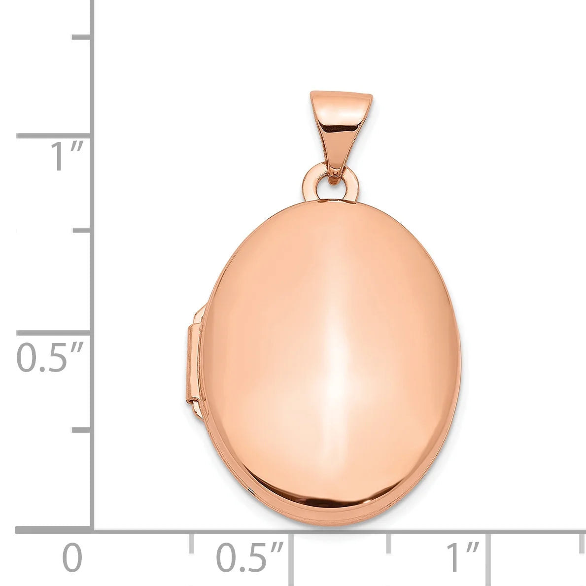 14k Rose Gold Oval Locket Charm Pendant M4047
