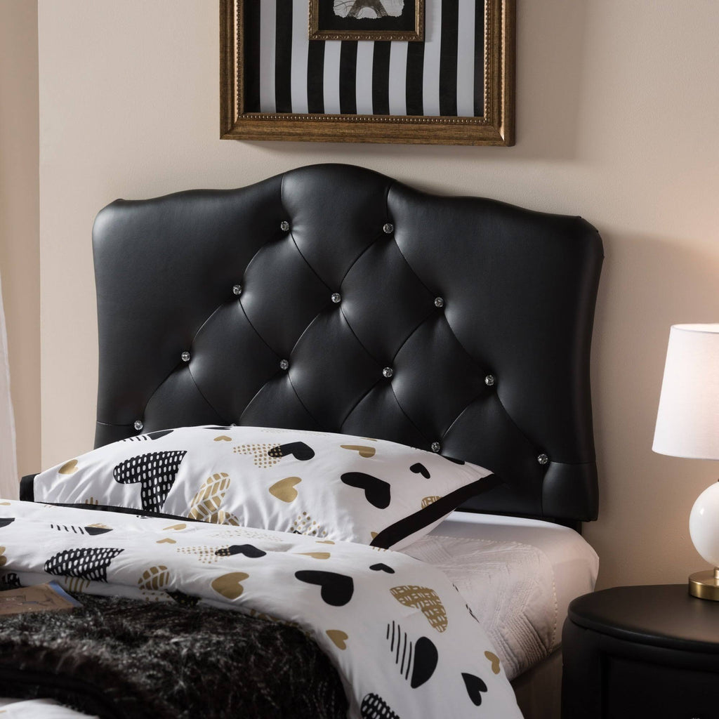 Full Size Grey Fabric Upholstered Headboard W5347