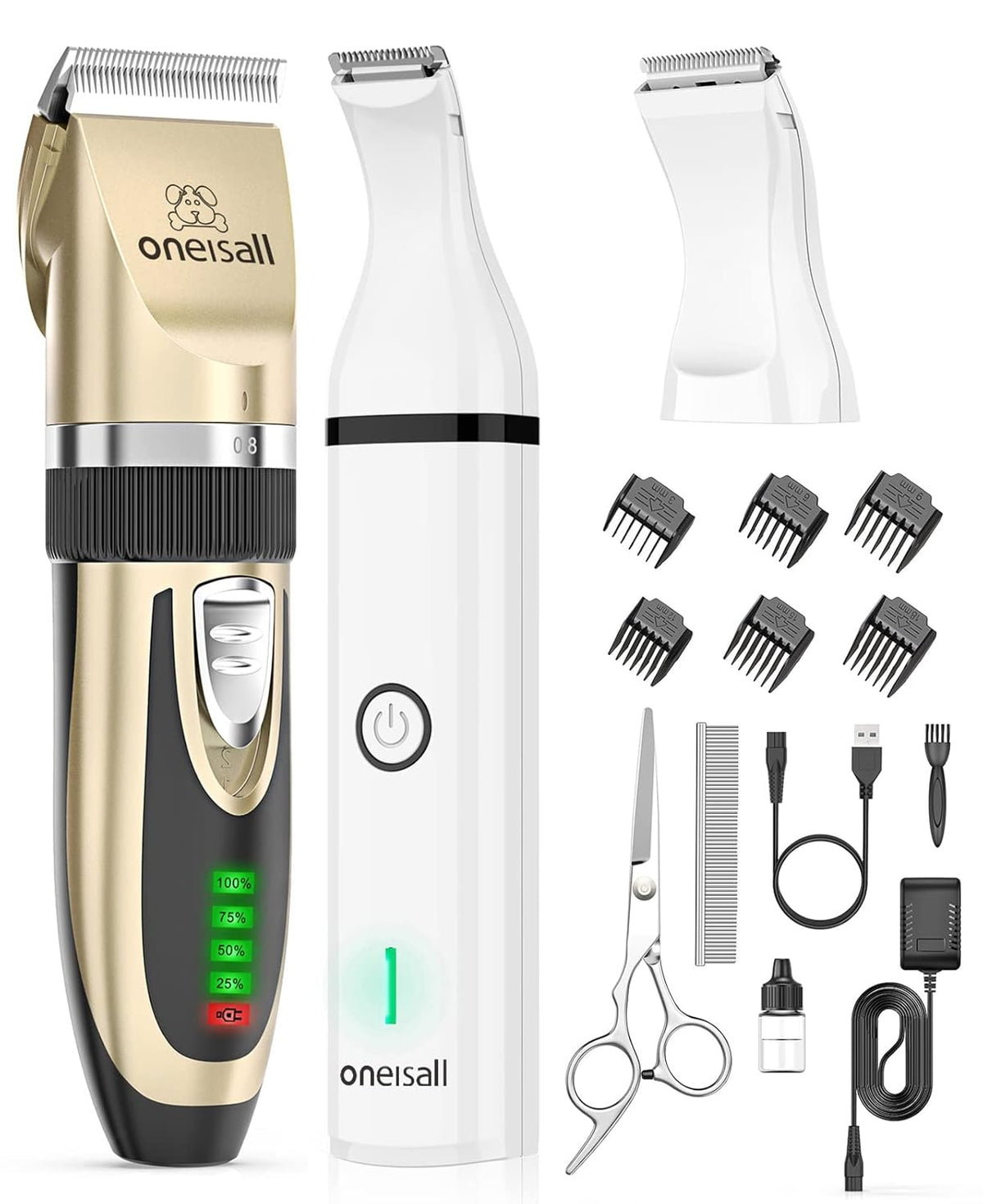 2 in 1 Cordless Dog Clippers and Paw Trimmer Kit Pack of 2 W7676