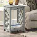 Gray End Table with Storage M9247