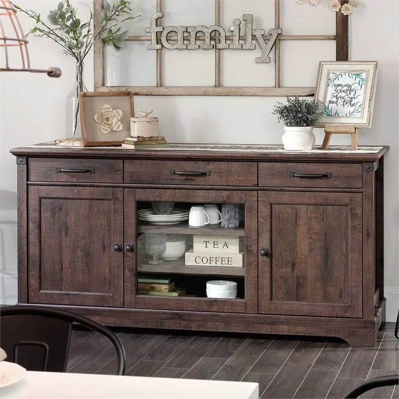 Coffee Oak Credenza V681085