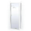 Chrome Clear Framed Hinged Shower Door I128356