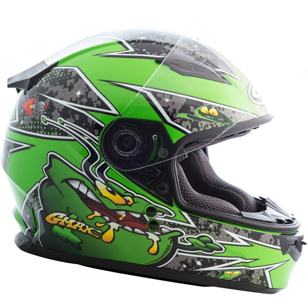 Full Face Alien Helmet Black/Blue N6639