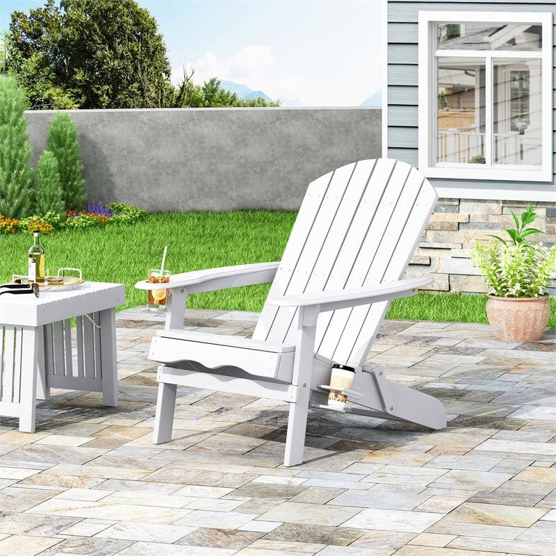 White Acacia Wood Adirondack Chair M635897