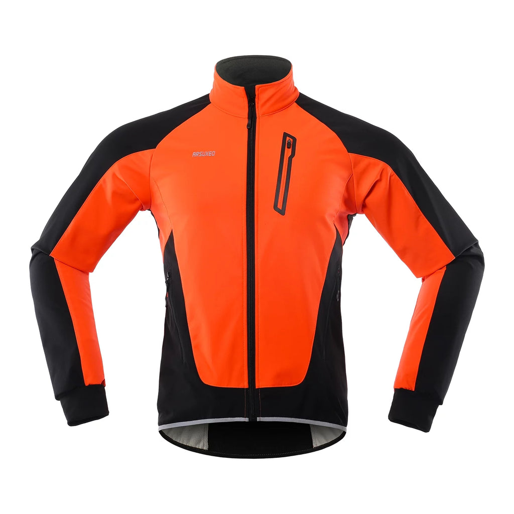 Men Cycling Jacket Waterproof Windproof Thermal Fleece Bike Jersey D565