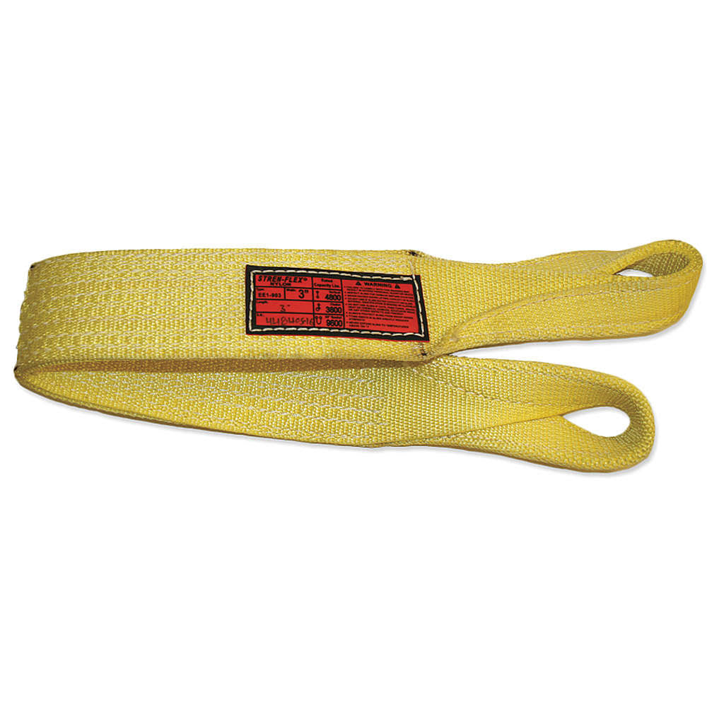 Web Sling, Eye & Eye, 18 ft L, 4800 lb Cap E494677