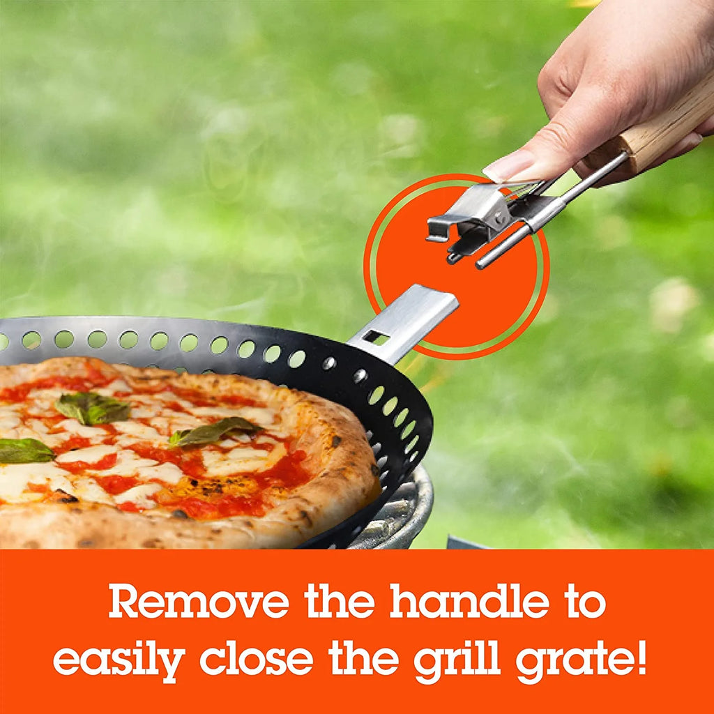 Perforated Non-stick Pizza Grill Pan with Removable Handle R16134