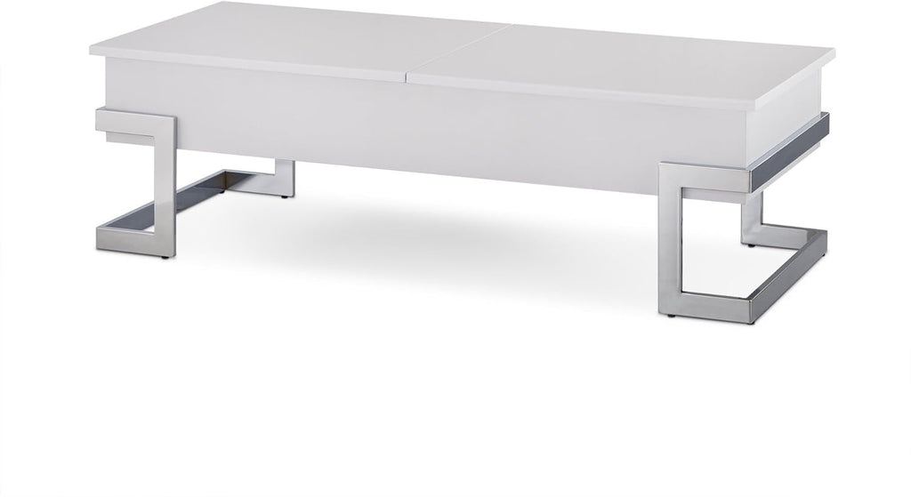 Black and Chrome Lift Top Coffee Table Y561