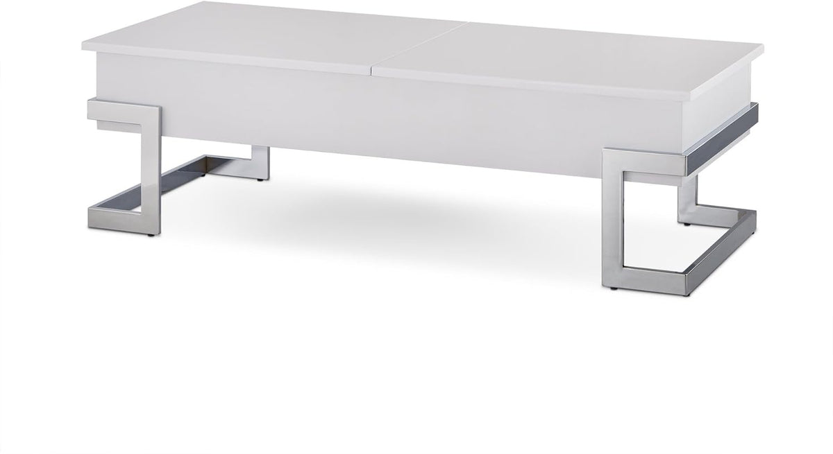 Black and Chrome Lift Top Coffee Table Y561