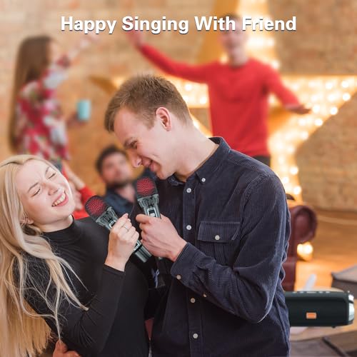 Portable Bluetooth Karaoke Machine with 2 Wireless Microphones A502774