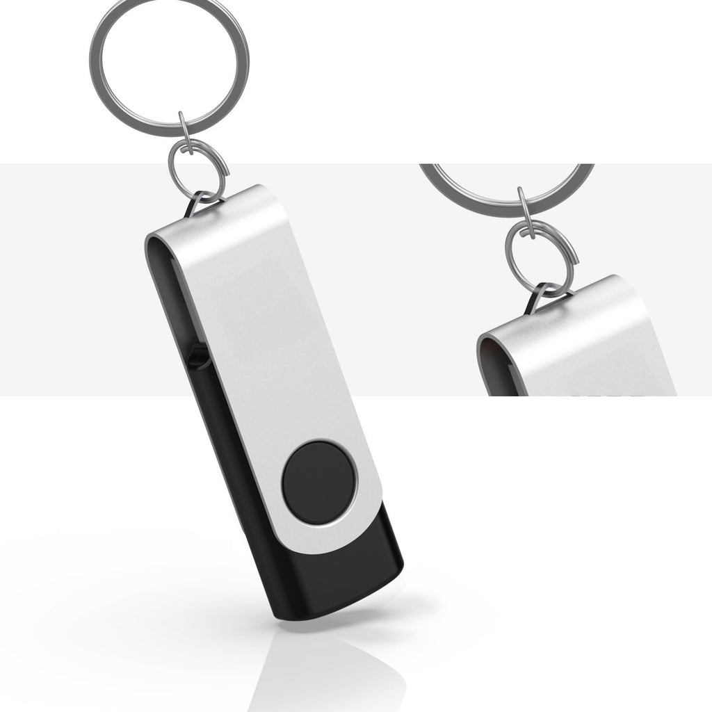10 Pack 4GB USB2.0 Swivel Flash Drives with Led Indicator, Black O22960
