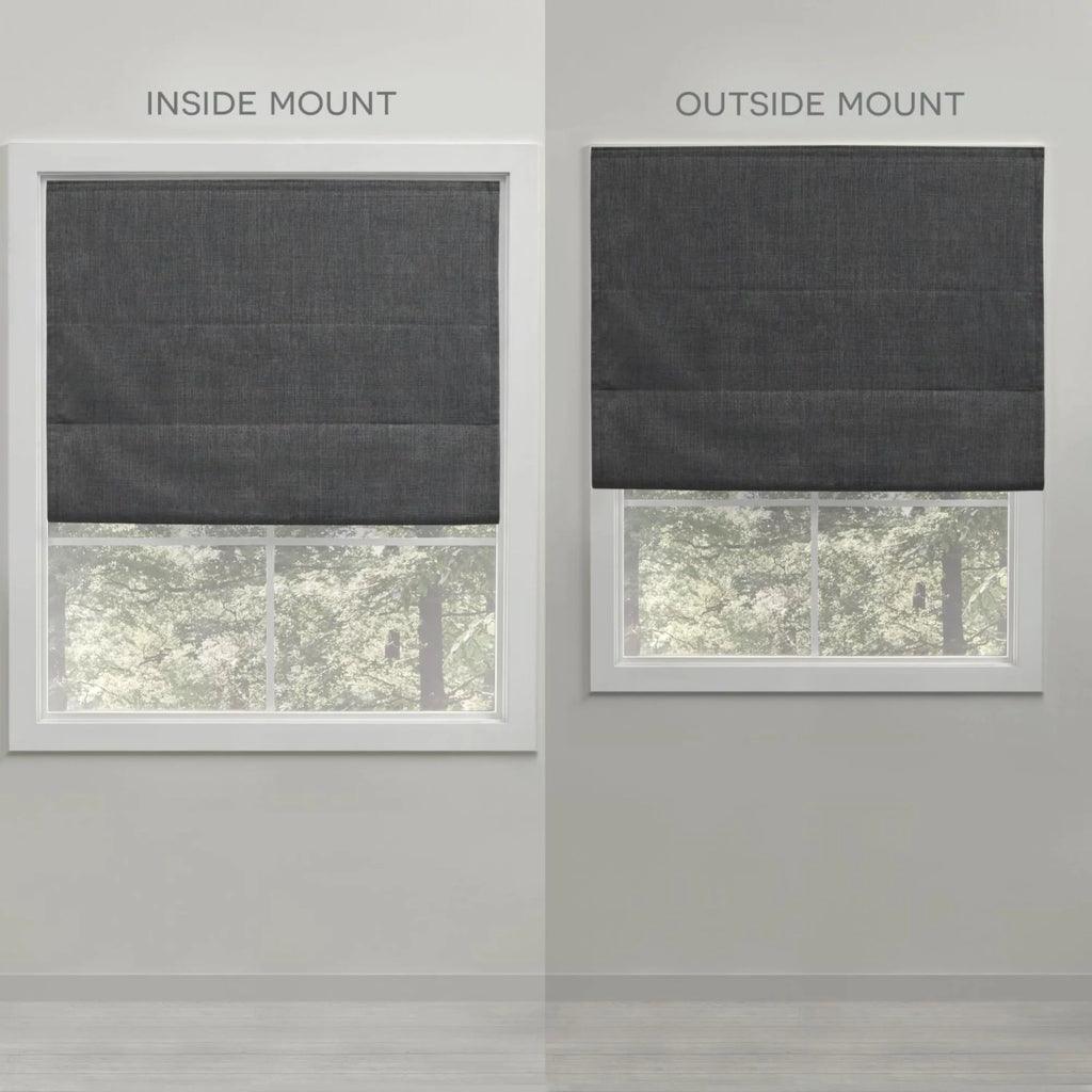 Slate Blue 23"x64" Blackout Roman Shade B30622