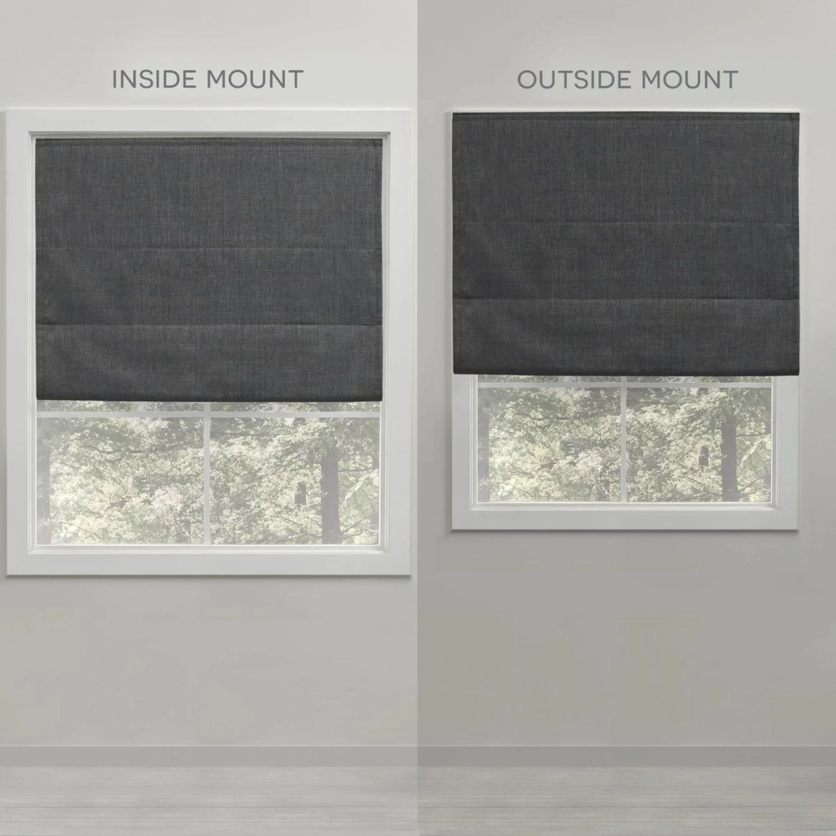 Slate Blue 23"x64" Blackout Roman Shade B30622
