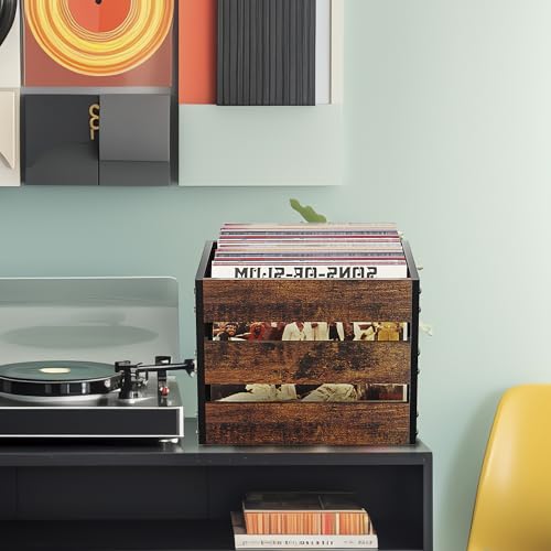 Vinyl Record Storage with Dividers for 100+ Records K204