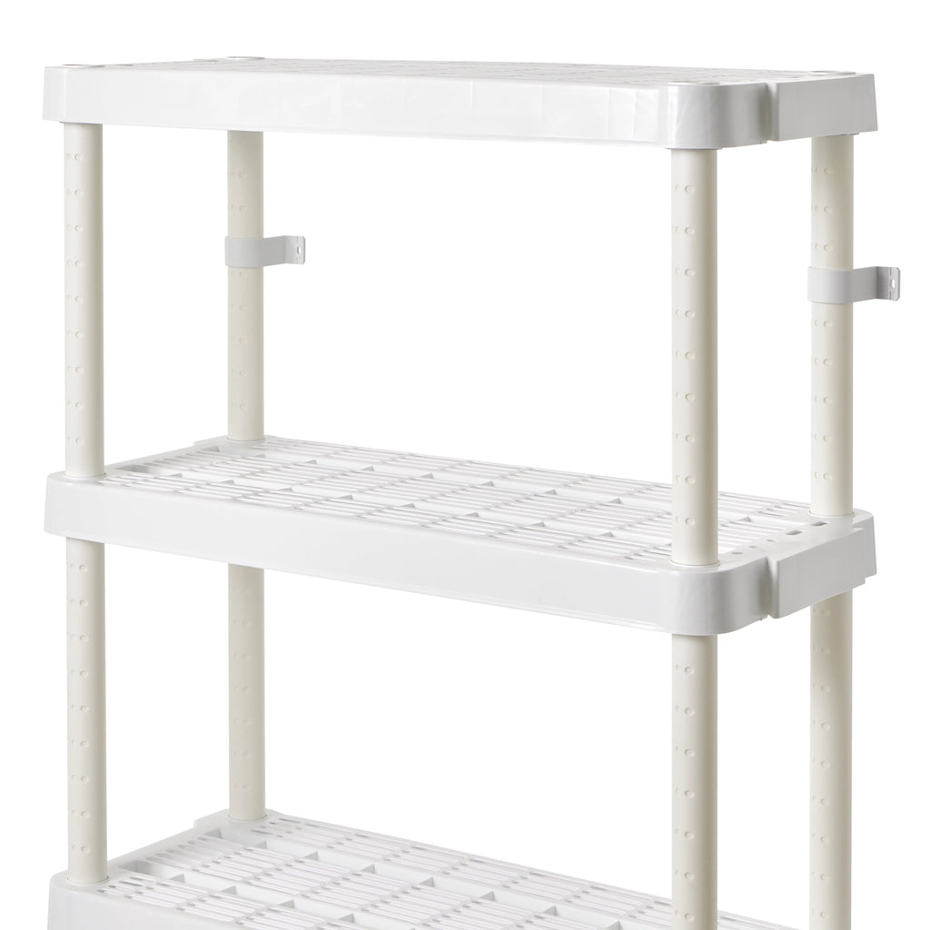 White 4 Shelf Adjustable Height Storage Unit (2 Pack) R681014