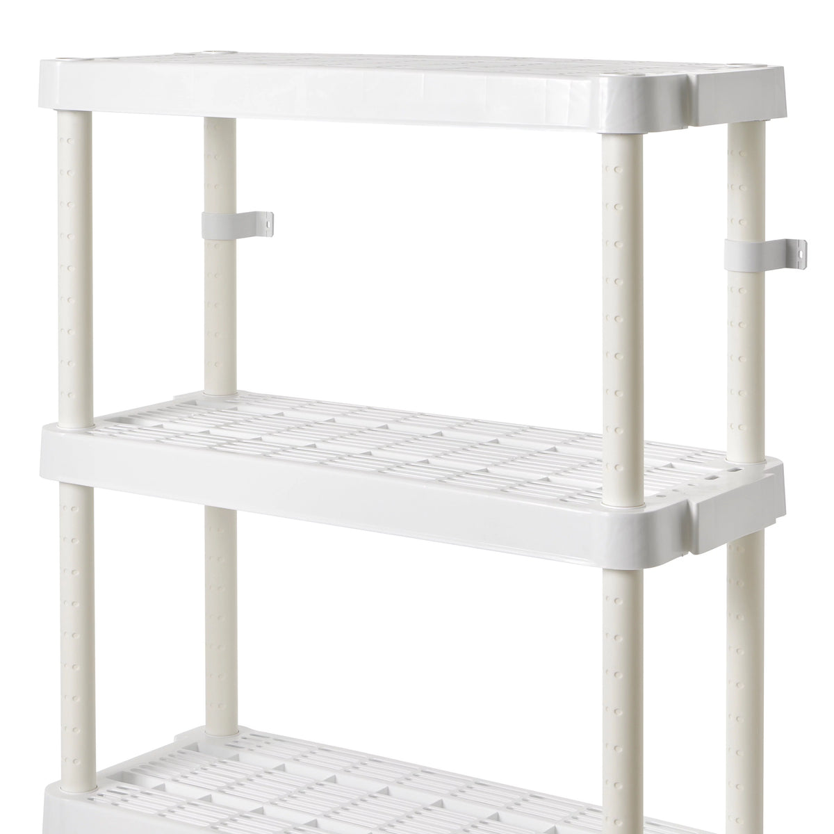 White 4 Shelf Adjustable Height Storage Unit (2 Pack) R681014