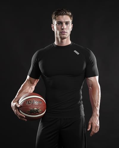 3 Pack Men's Compression Shirt Short Sleeve Baselayer Athletic T-Shirt A320