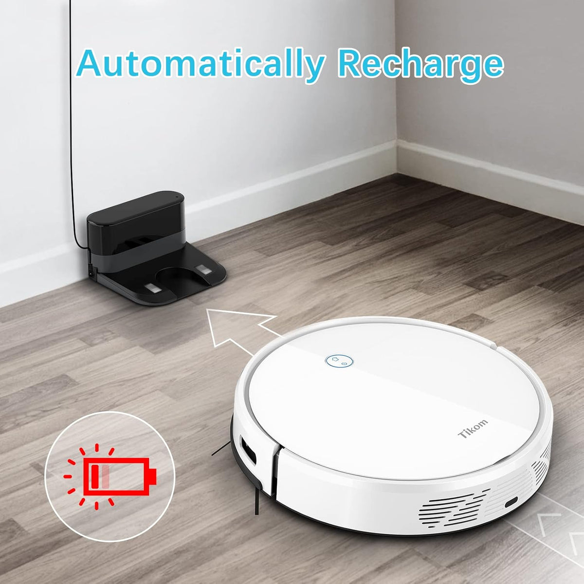 2200Pa Suction Self-Charging White Robot Vacuum Q220344