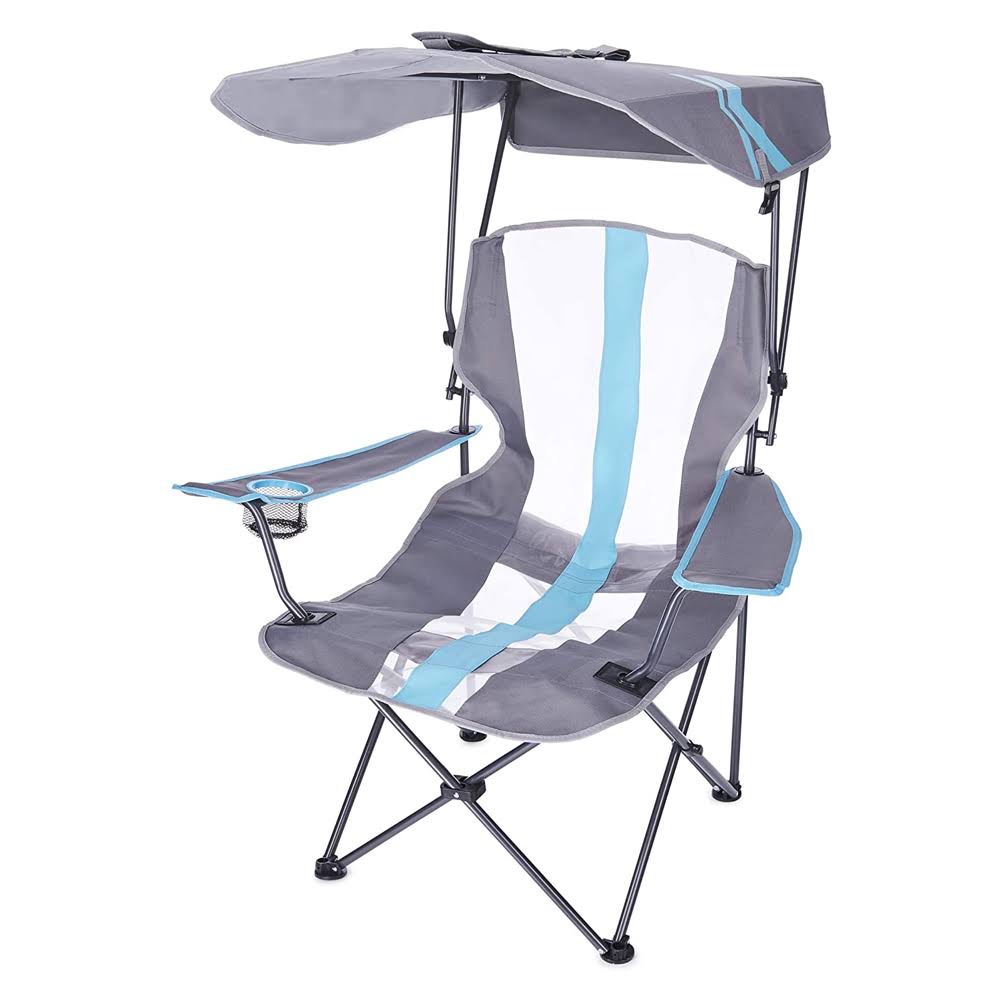 Blue 2 Pack Portable Folding Camping Chair with Canopy V968081