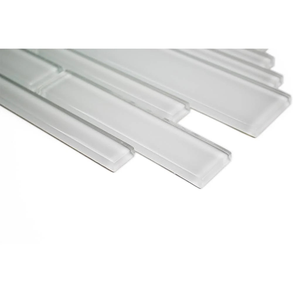 Spa Super White Tuscany Pattern Glass Tile O28071