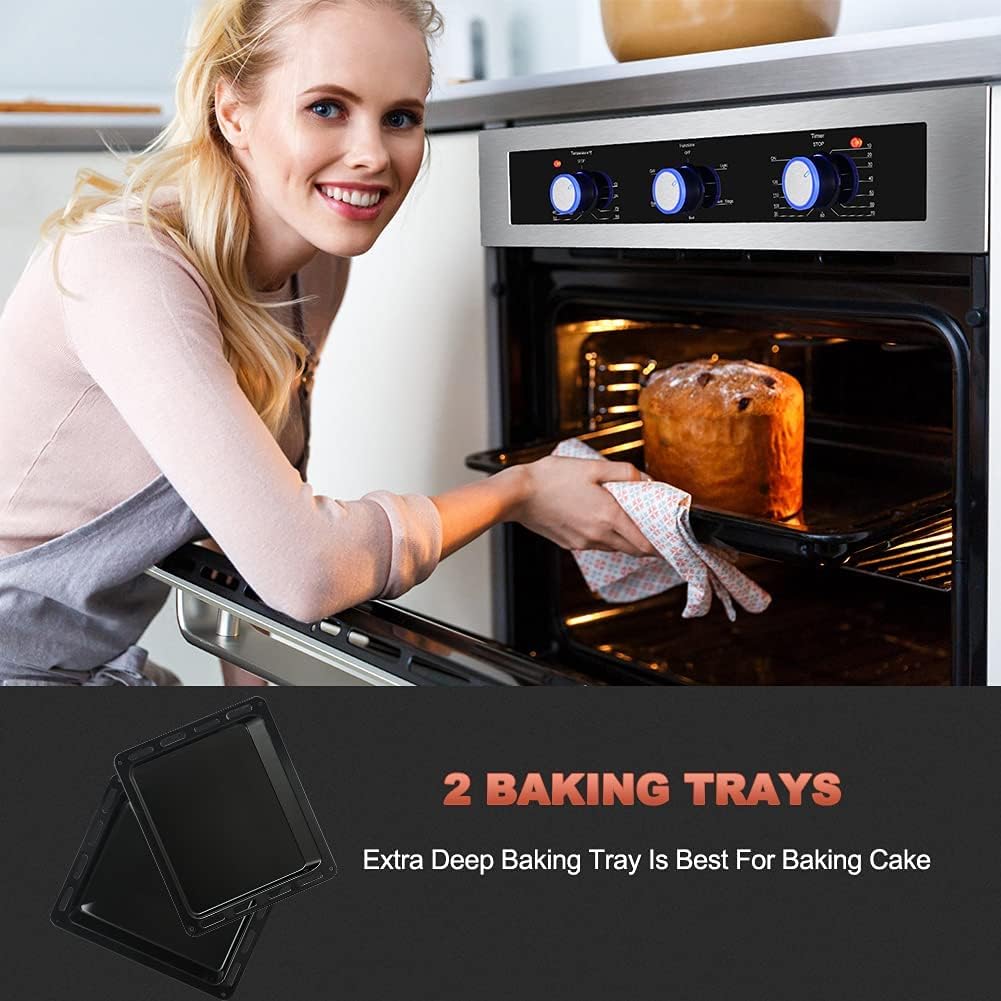 Single Wall Oven, 2.3 Cu.ft. Built-in Electric Wall Oven with Stainless Steel Finish P706