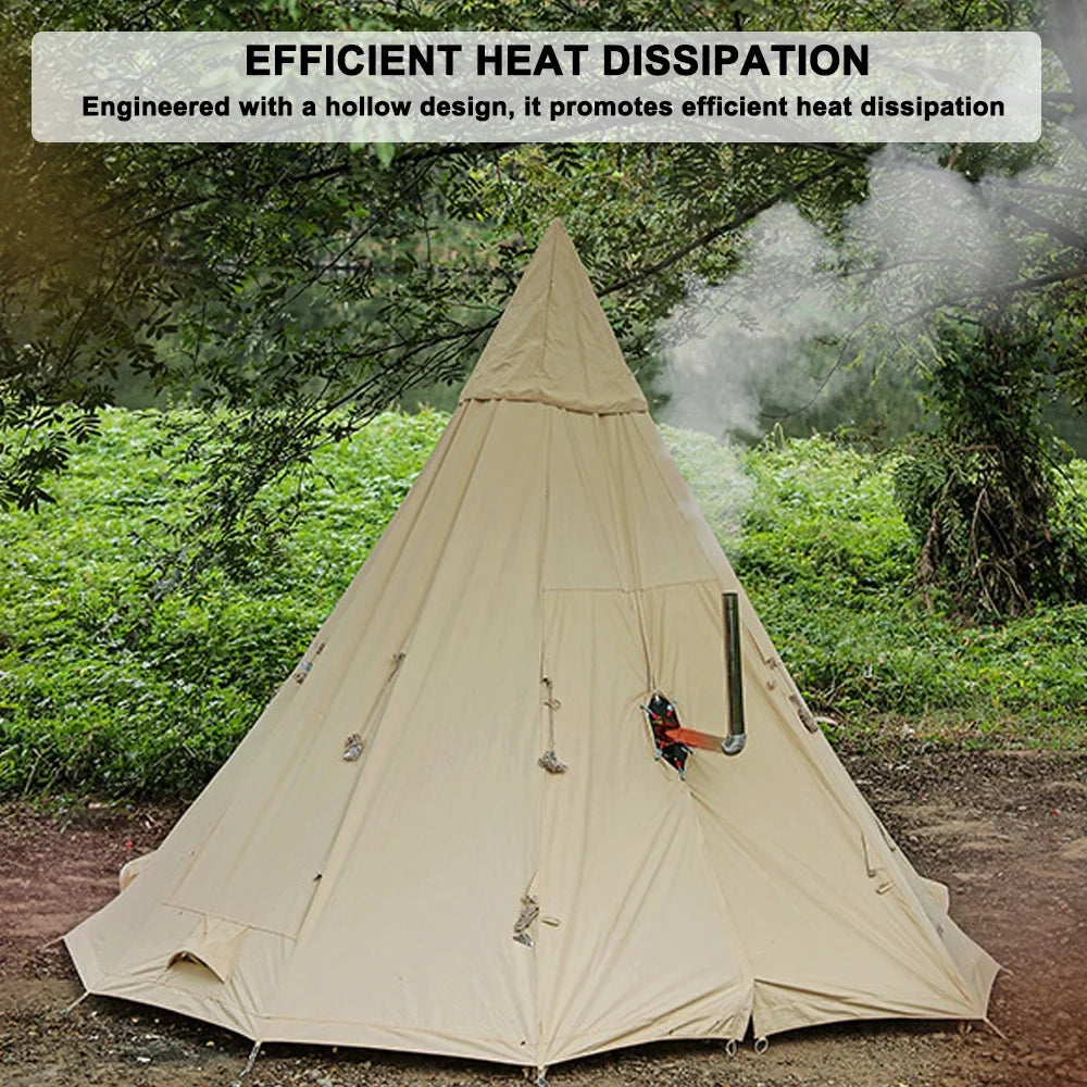 Tent Chimney Anti-Scald Plate Clip-on Stove Jack Camping Tent Protector D37873