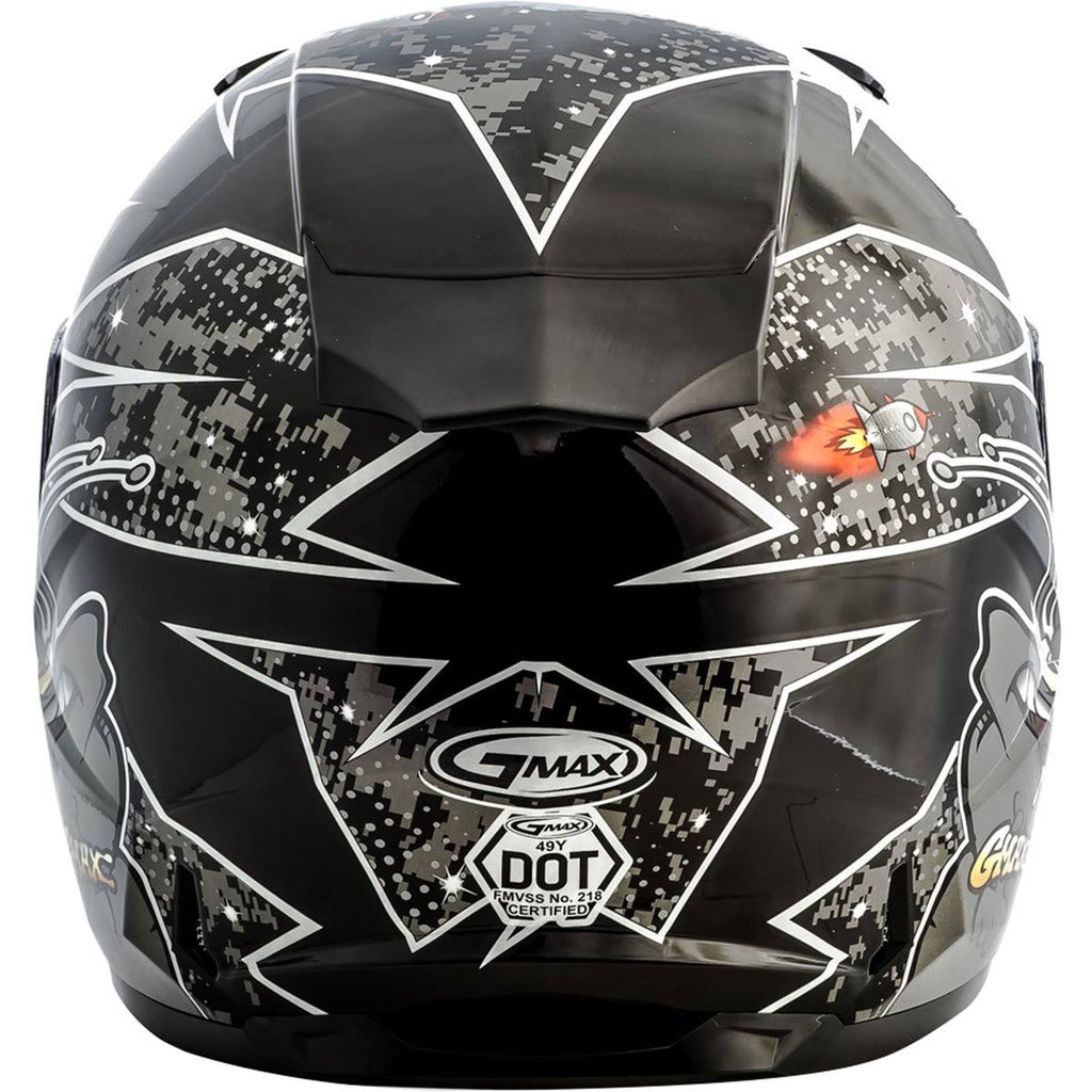 Full Face Alien Helmet Black/Blue N6639