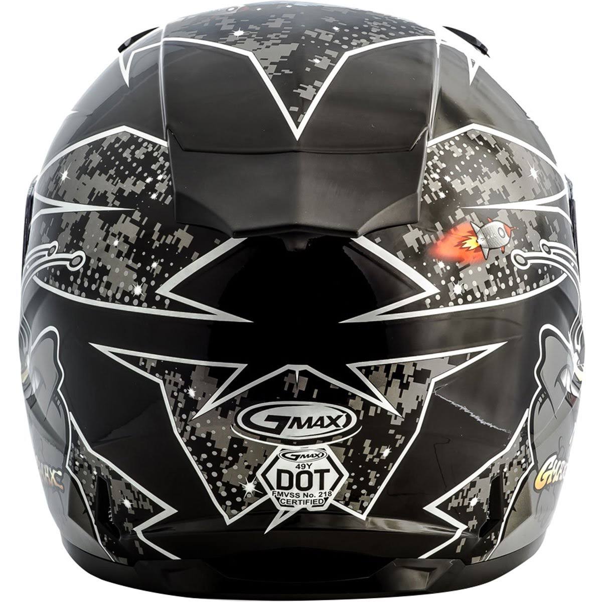 Full Face Alien Helmet Black/Blue N6639