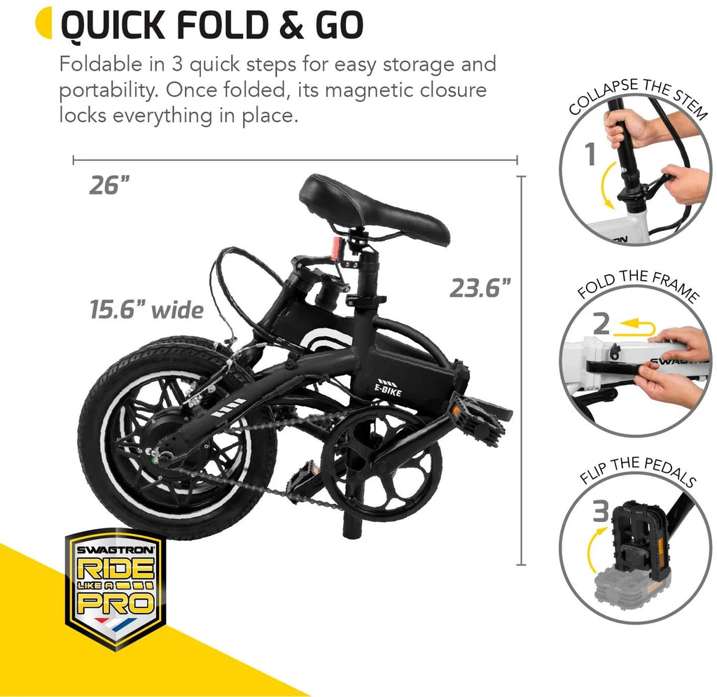 Lightweight Aluminum Folding Electric Bike with Pedals Z887725