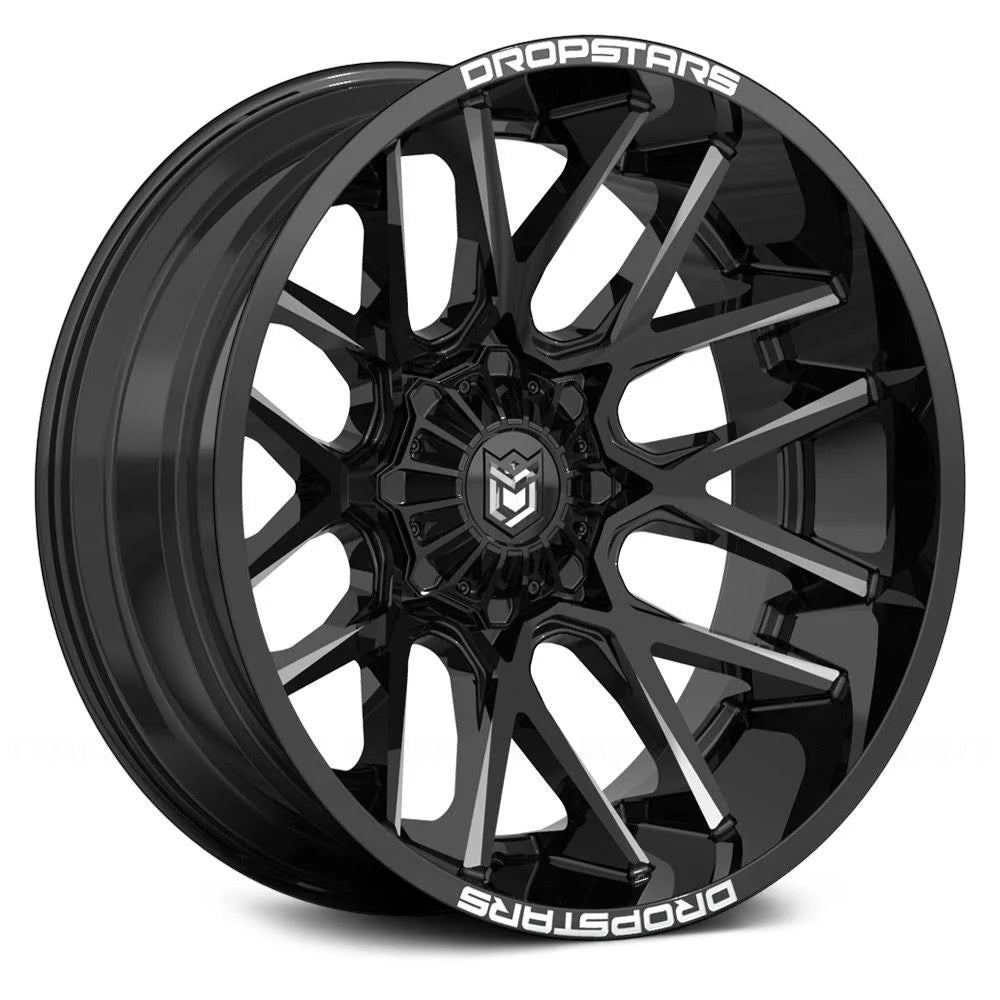Black/Milled 20x10 Wheel Rim F349305