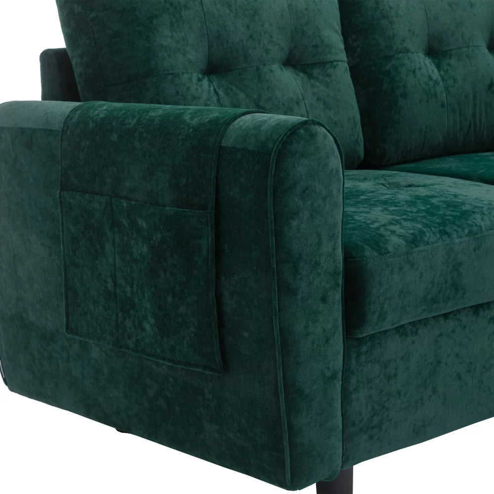 3-Seater Sectional Sofa with Storage and Cup Holders B819