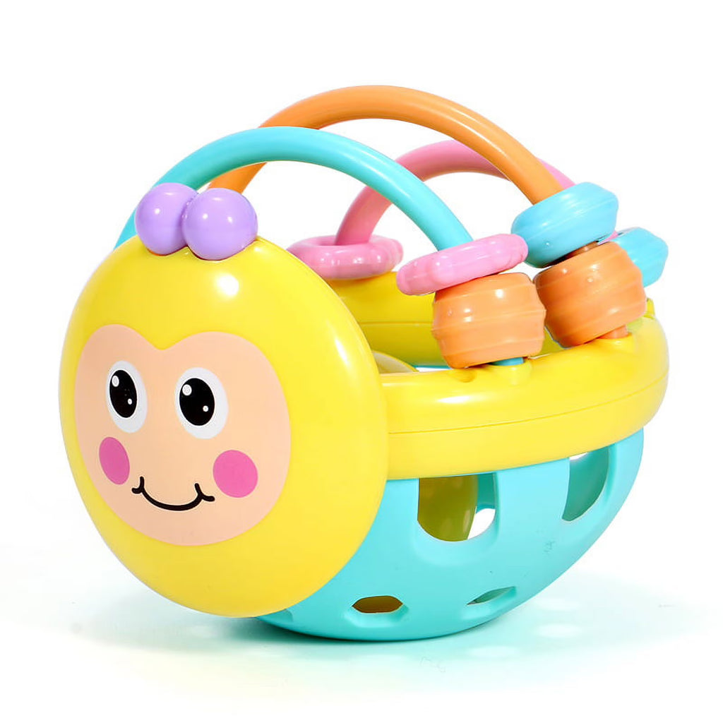 Baby Rattles Cartoon Bee Hand Rattle Bell Ball Teether Early Educational Toys V20509