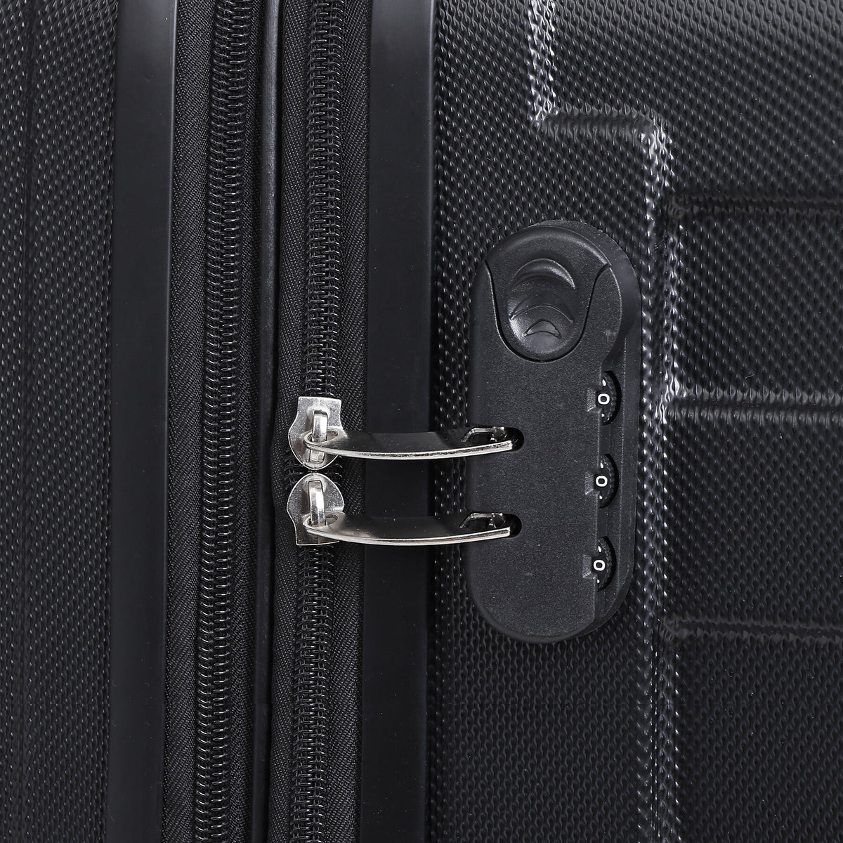 3pcs Black Spinner Luggage Suitcase Set N15306