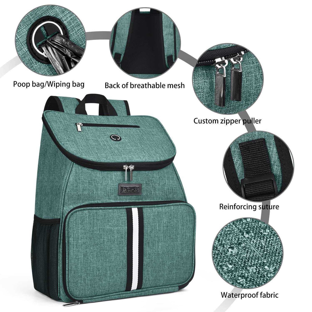 Airline Approved Dog Travel Backpack with 2 Collapsible Bowls and 2 Food Baskets X89109
