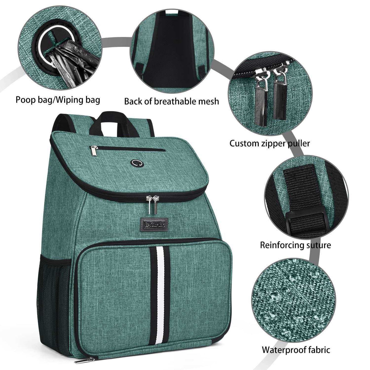 Airline Approved Dog Travel Backpack with 2 Collapsible Bowls and 2 Food Baskets X89109