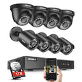 8 Channel 5-in-1 DVR Security Camera System with 1TB Hard Drive and 8pcs Wired 1080p HD Cameras V748