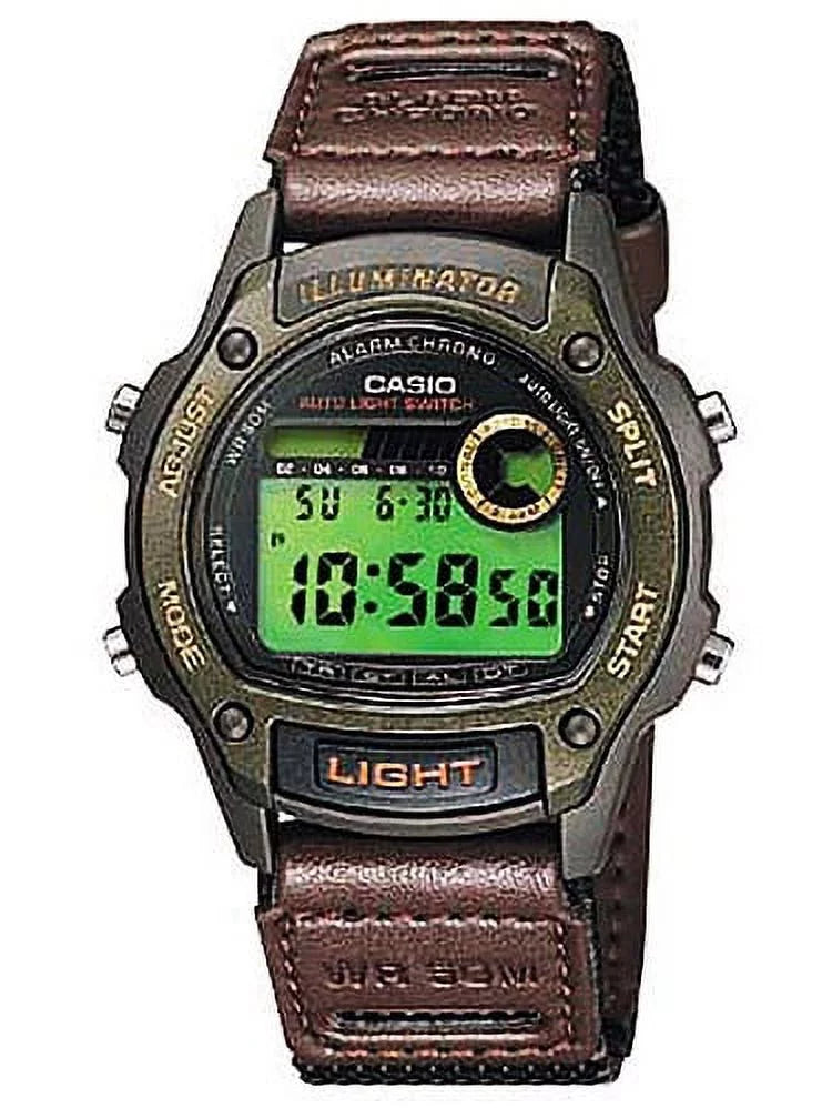 Men's Digital Sport Watch with Green Nylon Strap S7481