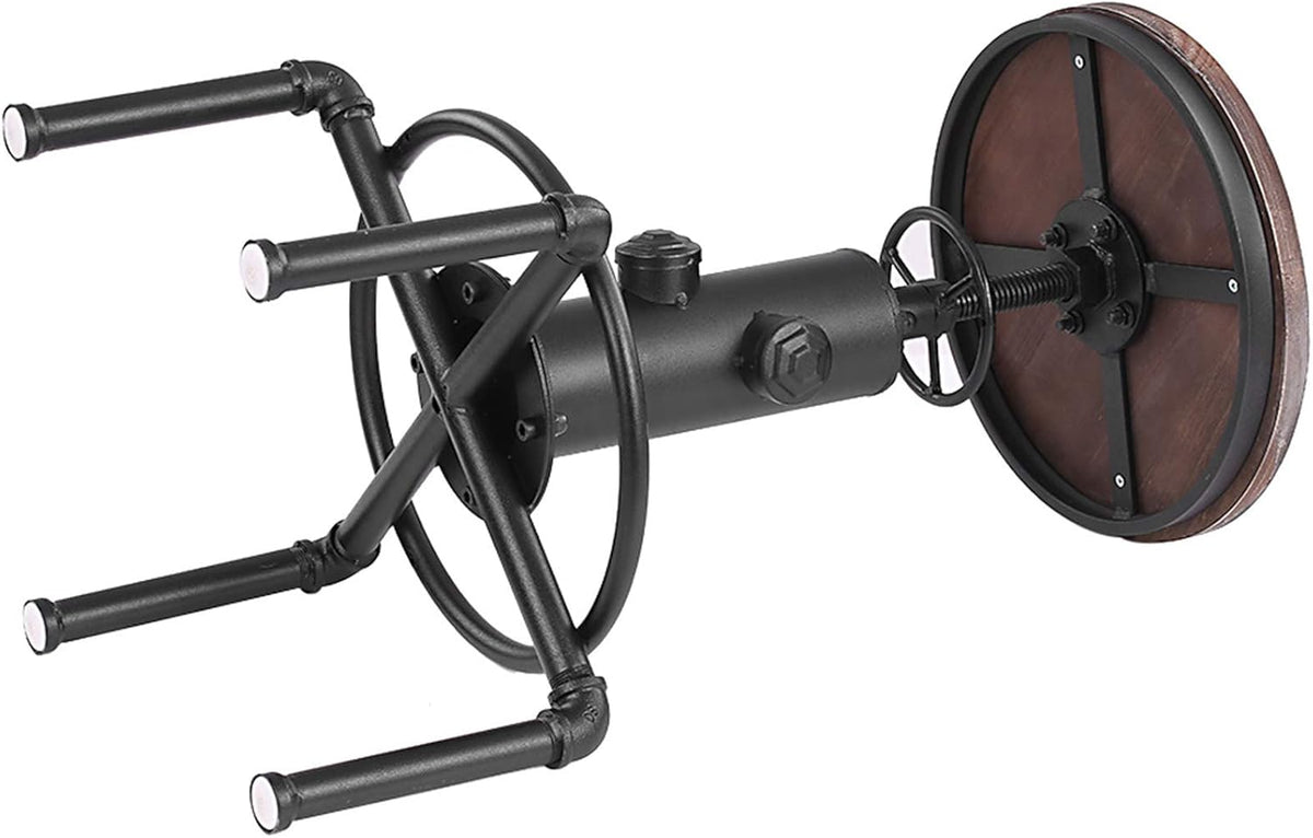 Black Adjustable Swivel Bar Stools Set of 2 X83792