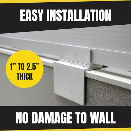 White 12" x 48" Polycarbonate Desk Privacy Panel Z165