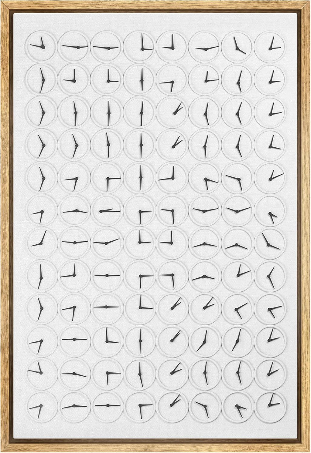 Framed Canvas Print Wall Art Textured White Blocks Abstract Shapes 16x24 X20745