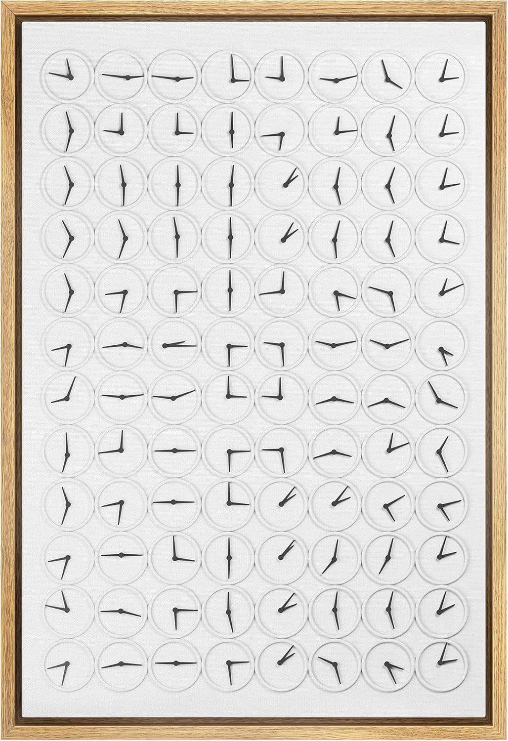 Framed Canvas Print Wall Art Textured White Blocks Abstract Shapes 16x24 X20745