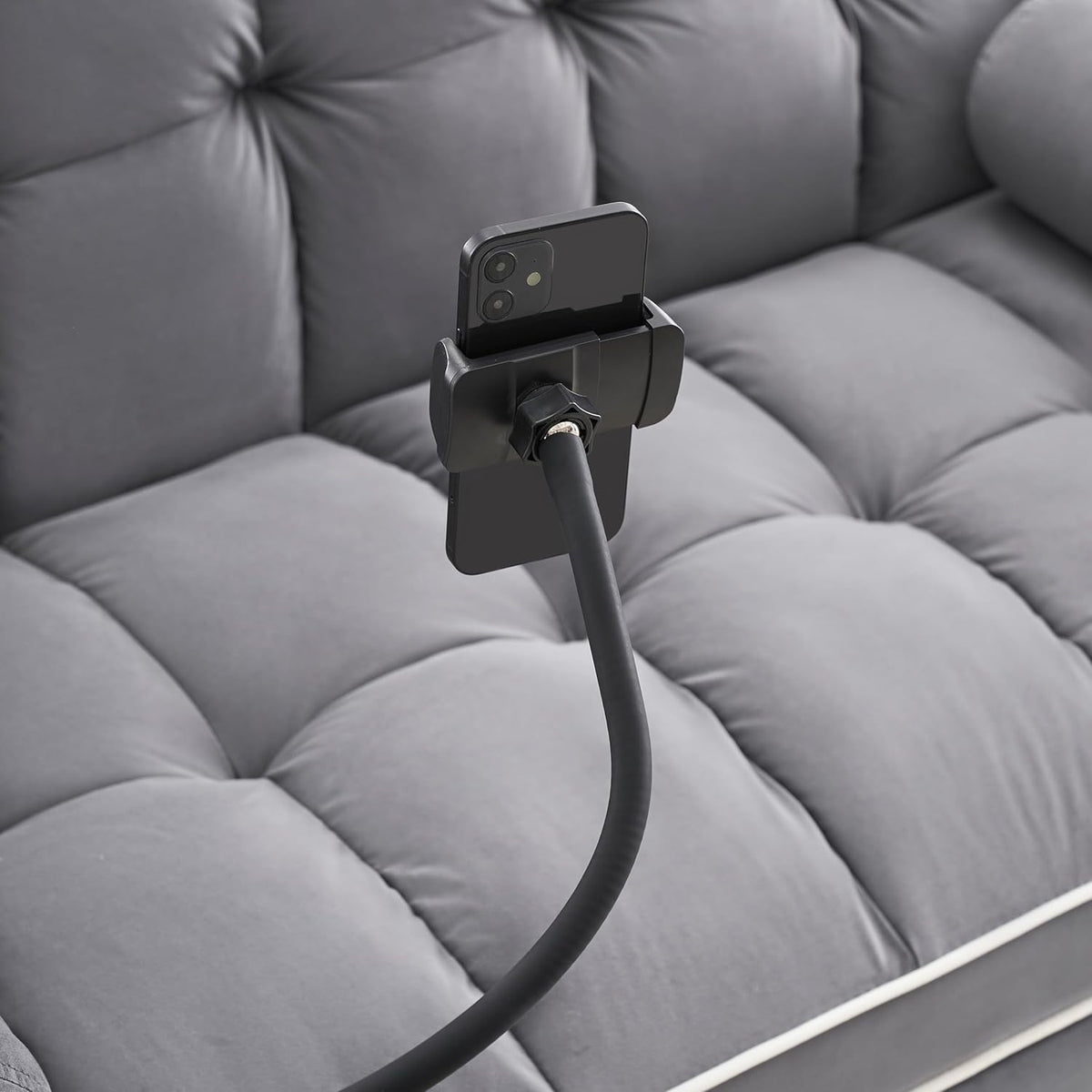 3 in 1 Sleeper Sofa Pull Out Bed, Velvet Convertible SofaBed, 55" Loveseat with Adjustable Backrest, Gray L426