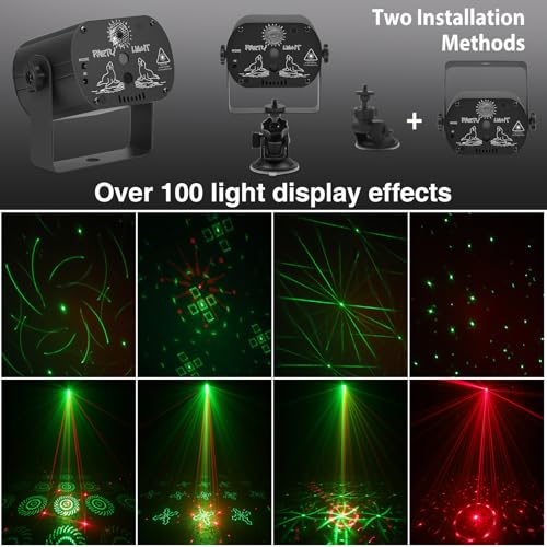 RGB LED Sound Activated Disco Light with Remote Control T3557